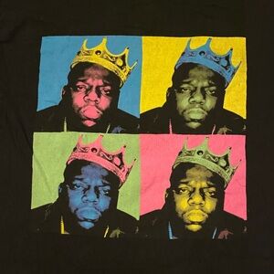 The Notorious B.I.G. Warhol Pop Art tee Lg